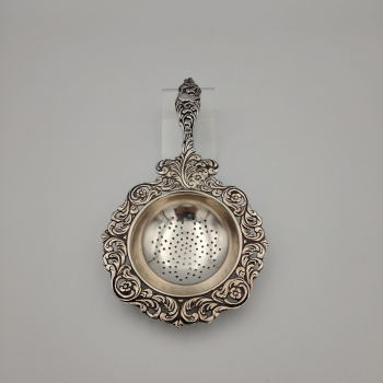 Dutch silver tea strainer